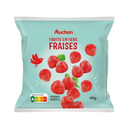 AUCHAN Morangos inteiros Ultracongelados 450 g AUCHAN Morangos inteiros Ultracongelados 450 g