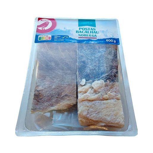 AUCHAN Postas de Bacalhau Noruega 600 g AUCHAN Postas de Bacalhau Noruega 600 g