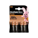 DURACELL Plus Pilha Alcalina AA LR06 4 un