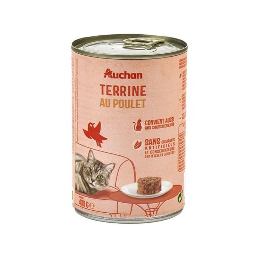 AUCHAN Comida Húmida para Gato Terrina Frango 400 g