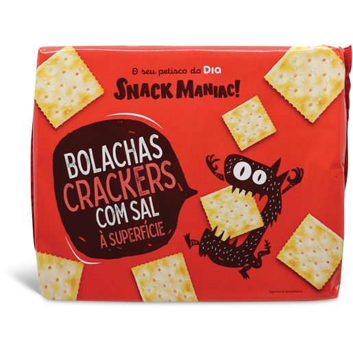 DIA SNACK MANIAC! Bolachas Cracker com Sal 500 g