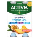 ACTIVIA Iogurte Líquido Magro Triplo 0% Pêssego E Maracujá 4x155 g