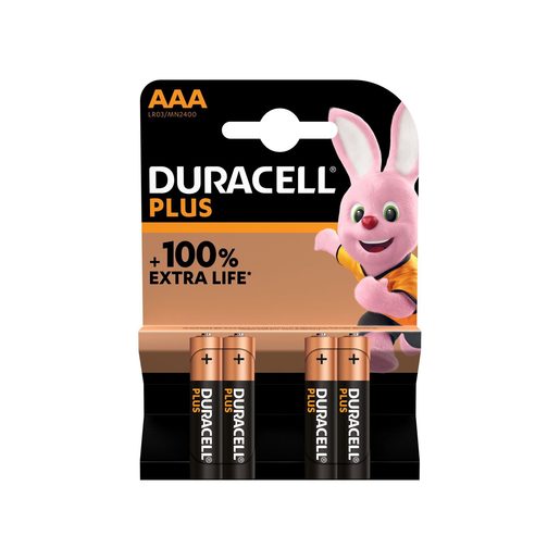 DURACELL Plus Pilha Alcalina AAA LR03 4 un DURACELL Plus Pilha Alcalina AAA LR03 4 un