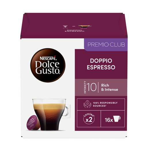 DOLCE GUSTO Cápsulas de Café Doppio Espresso (Intensidade 10) 16 un