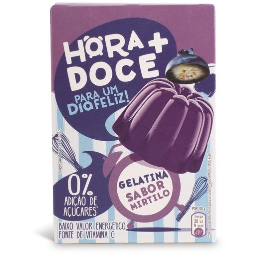 DIA HORA + DOCE Gelatina Sem Açúcar Mirtilos 31 g