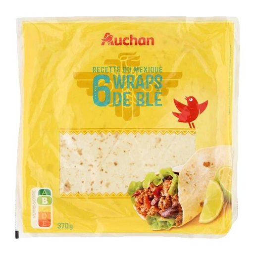 AUCHAN Wraps 6 Tortilhas de Trigo 370 g