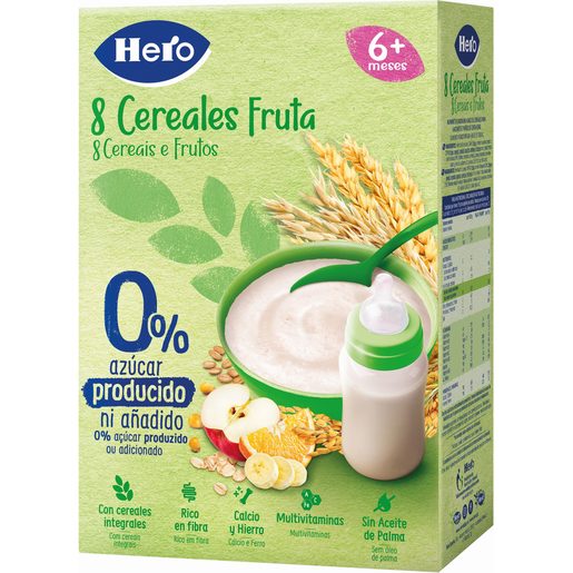HERO Farinha Não Láctea 8 Cereais e Frutos 340 g