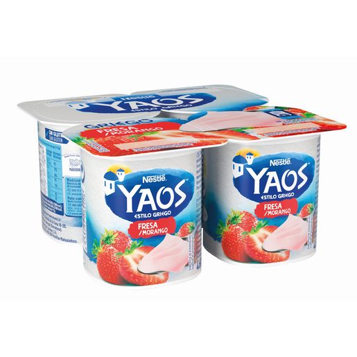 YAOS Iogurte Grego Morango 4x115 g