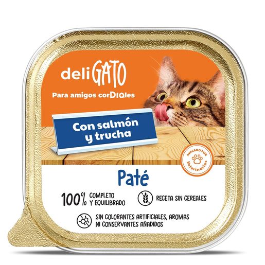 DIA DELIGATO Paté Gato Salmão e Truta 100 g