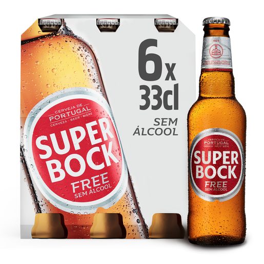 SUPER BOCK Cerveja Sem Álcool 6x330 ml