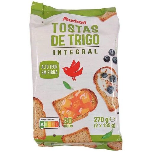 AUCHAN Tostas de Trigo Integral 270 g