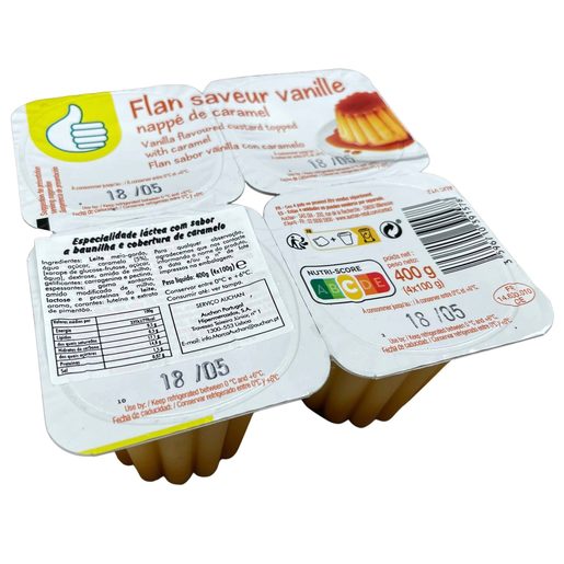 POLEGAR Pudim Flan Baunilha Caramelo 4x100 g POLEGAR Pudim Flan Baunilha Caramelo 4x100 g
