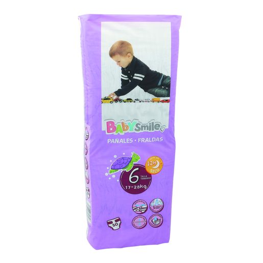 BABYSMILE Fraldas T6 (17-28kg) 50 Un