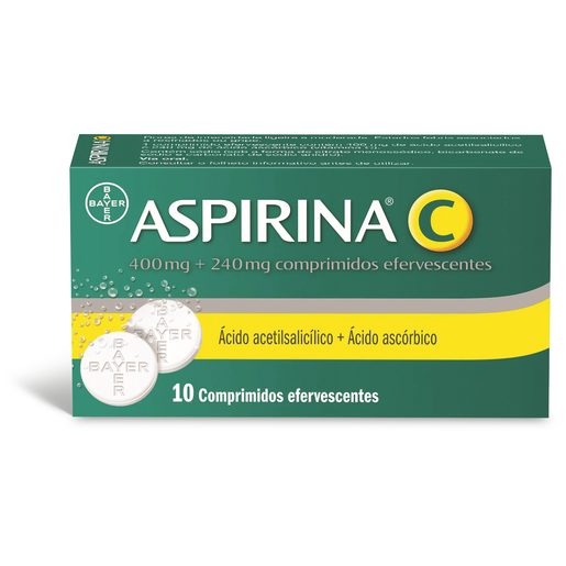 ASPIRINA C 400 mg + 240 mg Comprimido Efervescente 10 un