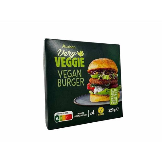 AUCHAN Very Veggie Burger Vegan 4x80 g AUCHAN Very Veggie Burger Vegan 4x80 g