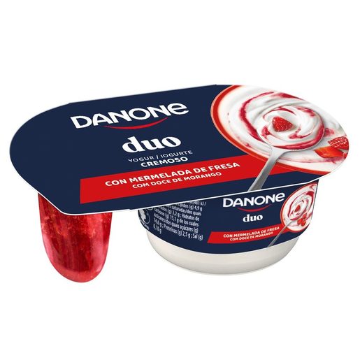 DANONE Iogurte Cremoso Duo Doce Morango 118 g