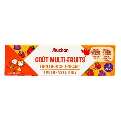 AUCHAN Pasta Dentífrica Kids 6+ Multifrutos 50 ml