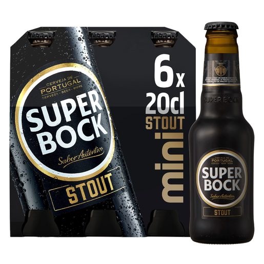 SUPER BOCK STOUT Cerveja com Álcool 6x200 ml