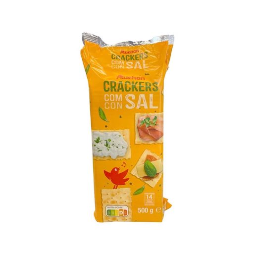AUCHAN Bolacha Cream Cracker com Sal (14 Saquetas) 500 g AUCHAN Bolacha Cream Cracker com Sal (14 Saquetas) 500 g