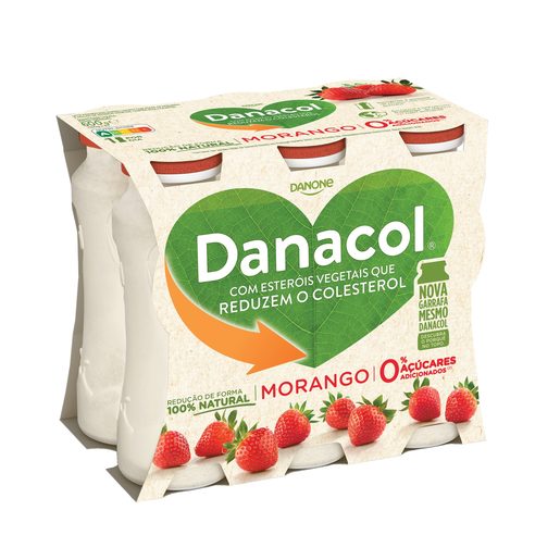 DANACOL Iogurte Reduz Colestrol Morango 6x100 g