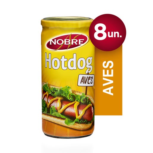 NOBRE Hotdog Salsichas de Aves Frasco 8 un