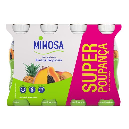 MIMOSA Iogurte líquido Frutos Tropicais 8x151 ml