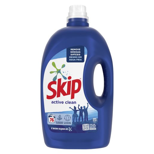 SKIP Detergente Líquido Máquina Roupa Active Clean  76 lv