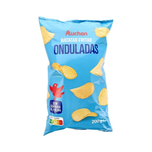 AUCHAN Batatas Fritas Onduladas Girassol 200 g