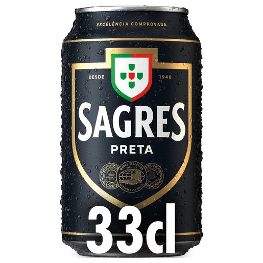 SAGRES Cerveja com Álcool Preta Lata 330 ml