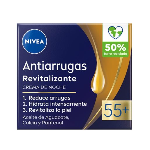 NIVEA Creme de Noite Antirrugas Revitalizante 55+ 50 ml