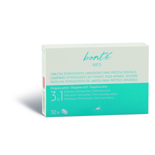 BONTÉ Pastilhas Efervescentes de Limpeza Para Próteses Dentárias 3 Em 1 30 Un BONTÉ Pastilhas Efervescentes de Limpeza Para Próteses Dentárias 3 Em 1 30 Un
