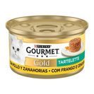 GOURMET Alimento Húmido Gold Frango e Cenoura para Gato 85 g