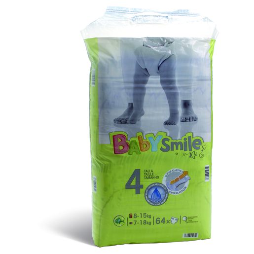 BABYSMILE Fralda T4 (8-15kg) 64 Un