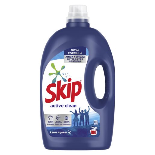 SKIP Detergente Líquido Máquina Roupa Active Clean 100 lv