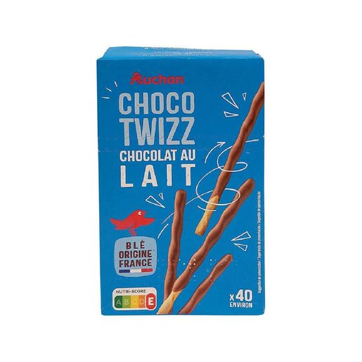 AUCHAN Bolachas Twizz Cobertas Choco Leite 90 g AUCHAN Bolachas Twizz Cobertas Choco Leite 90 g