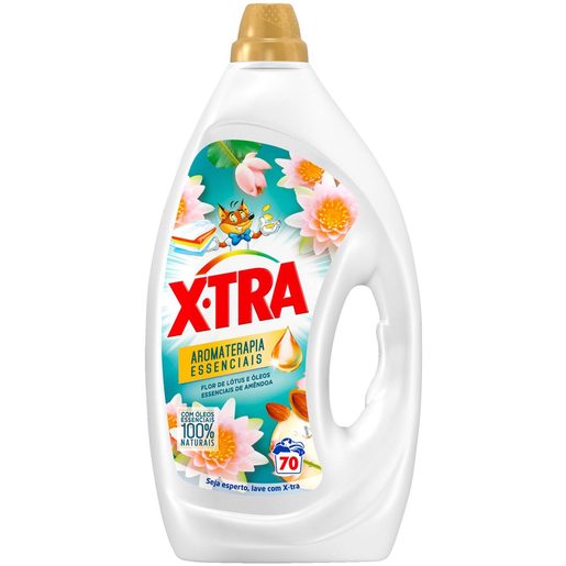 X-TRA Detergente Máquina Roupa Gel Flor de Lótus e Óleos 70 lv