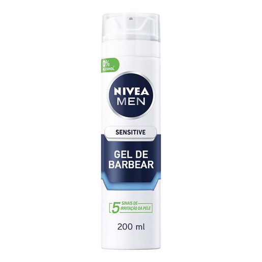 NIVEA MEN Gel de Barbear Peles Sensíveis 200 ml