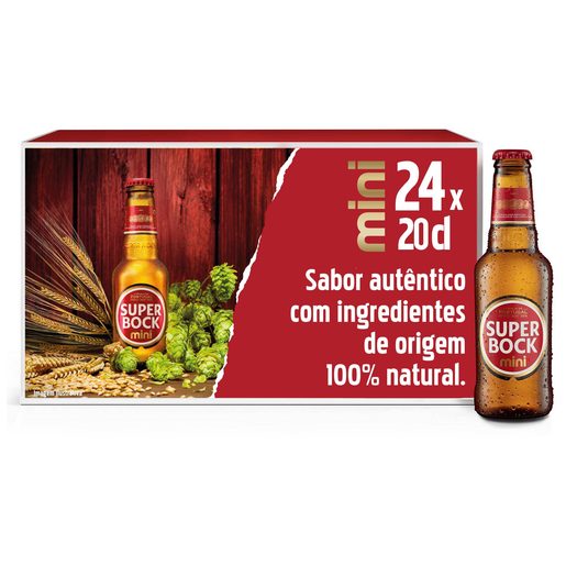 SUPER BOCK Cerveja Com Álcool 24x200 ml
