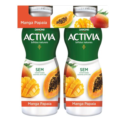 ACTIVIA Iogurte Líquido de Manga e Papaia 4x155 g
