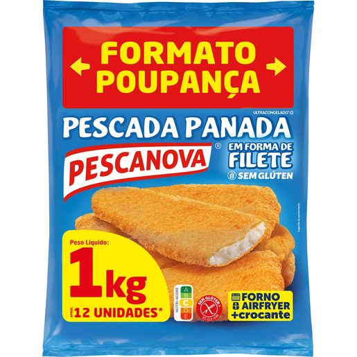 PESCANOVA Pescada Panada Forma de Filete sem Glúten 1 kg