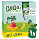 GOGO SQUEEZ Fruta Saqueta Maçã Banana 4x90 g