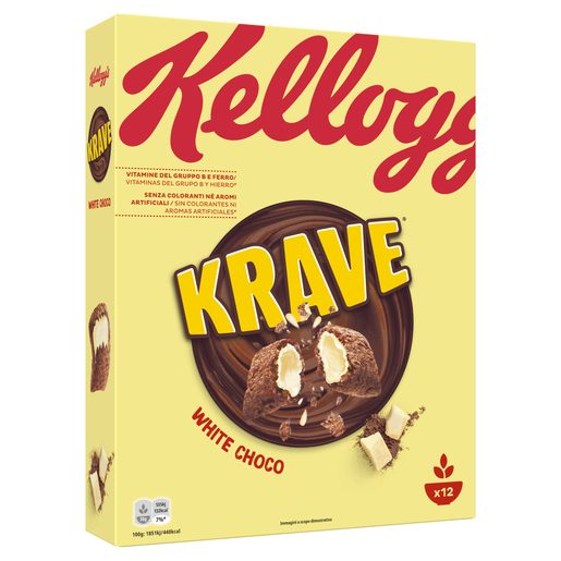 KRAVE Cereais Com Recheio Chocolate Branco Kellogg's 375 g