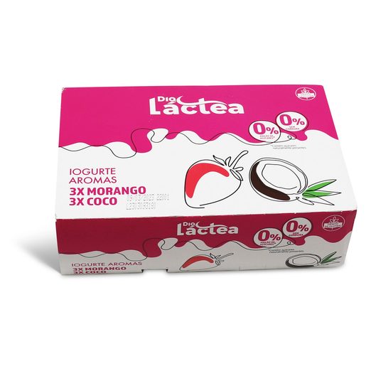 DIA LÁCTEA Iogurte Magro Aroma Morango / Côco 6x125 g
