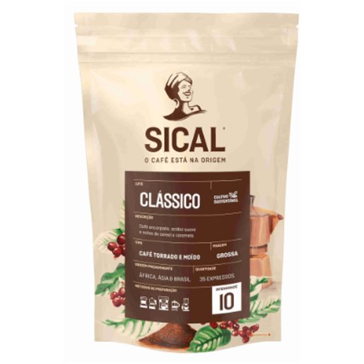 SICAL Café Torrado 5 estrelas Lote Clássico Moagem Grossa (Intensidade 10) 250 g