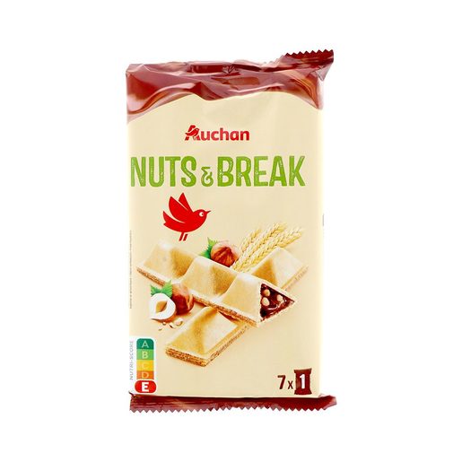 AUCHAN Bolachas Nuts&Break com Avelã 105 g AUCHAN Bolachas Nuts&Break com Avelã 105 g