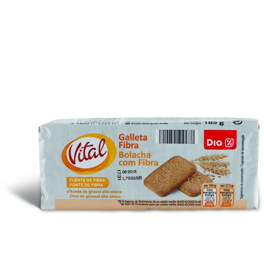 DIA VITAL Bolacha com Fibra 185 g DIA VITAL Bolacha com Fibra 185 g