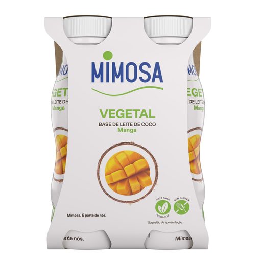 MIMOSA Vegetal Líquido Base de Leite de Côco Manga 4x151 ml
