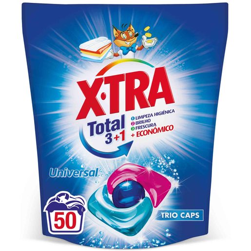X-TRA Detergente Máquina Roupa Cápsulas Unisersal 50 lv