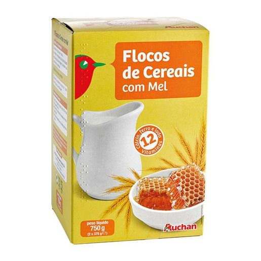 AUCHAN Flocos Cereais com Mel 750 g AUCHAN Flocos Cereais com Mel 750 g