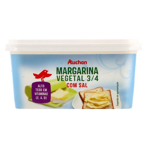 AUCHAN Margarina Vegetal 3/4 com Sal 500 g